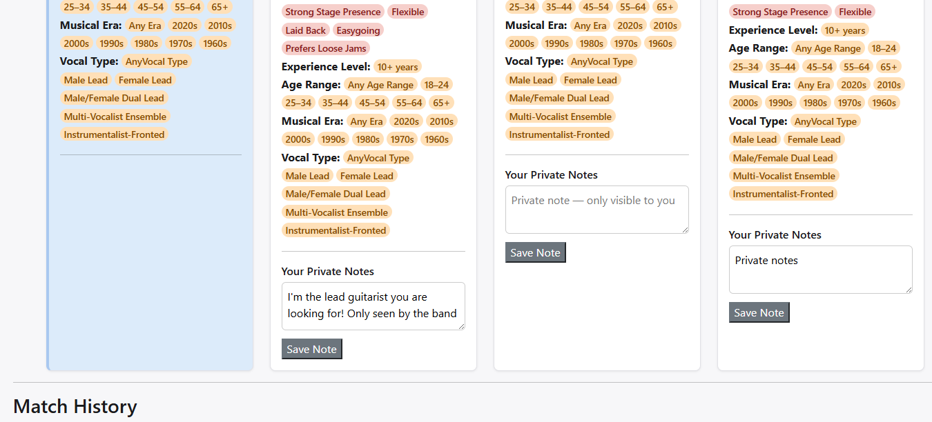 Musician Matches Part 3